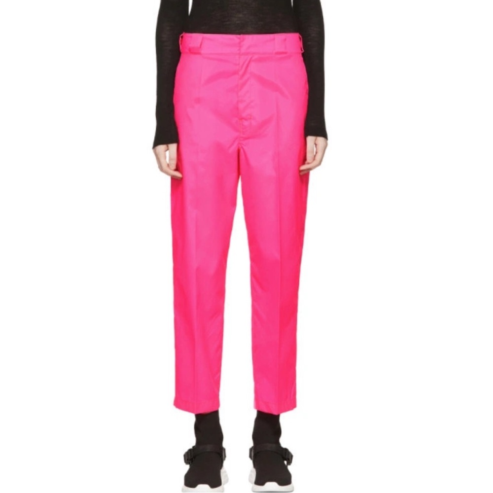 Prada Prada Pink Techno Logo Trousers 38 2 $890 - Picture 2 of 11